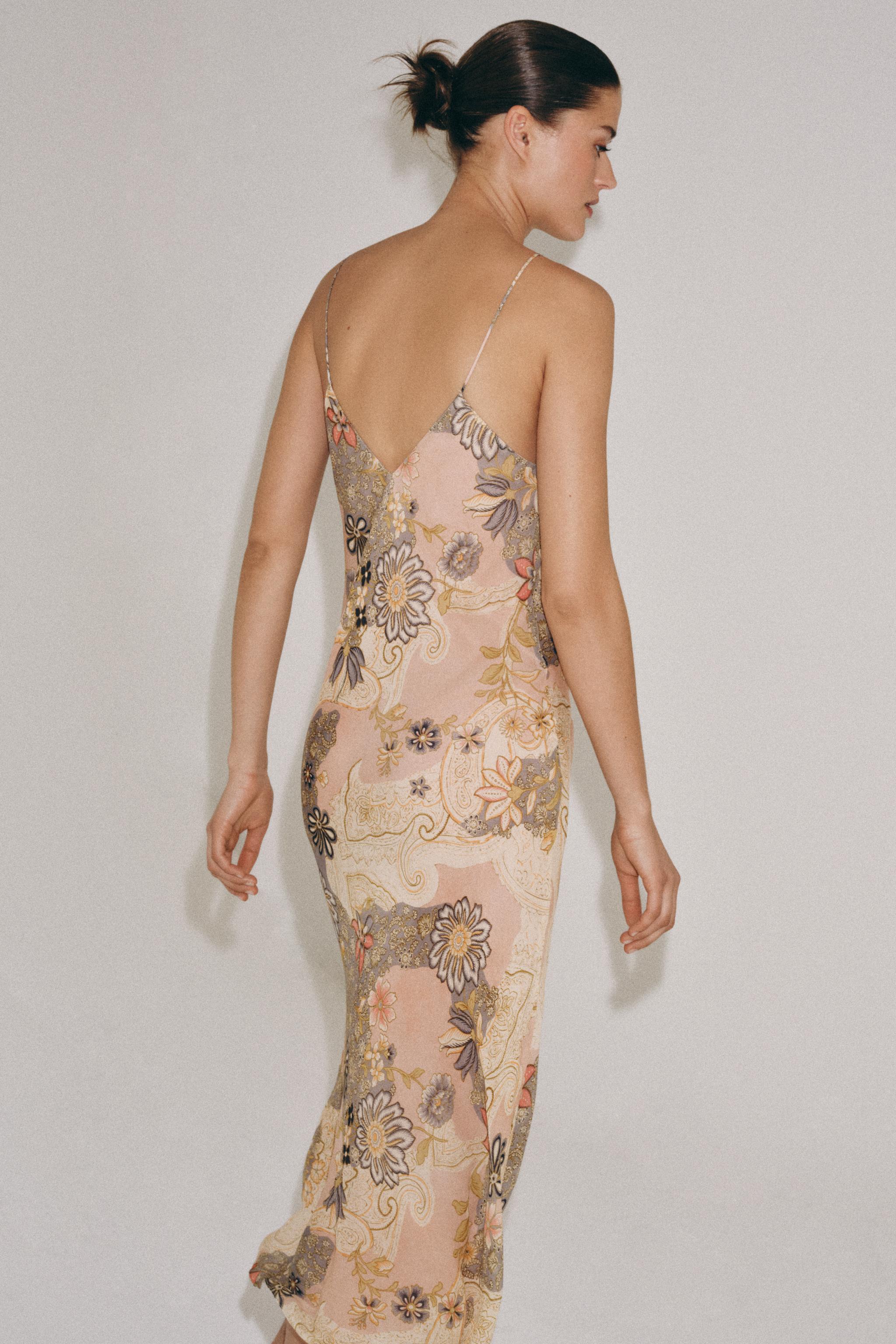 ZW COLLECTION PRINTED SLIP DRESS